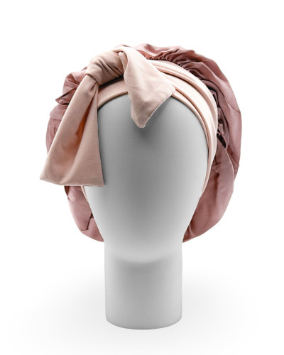 Pink silk nightcap